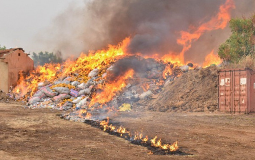 Togo : plus de 5 tonnes de drogues détruites à Agoè Togo : plus de 5 tonnes de drogues détruites à Agoè