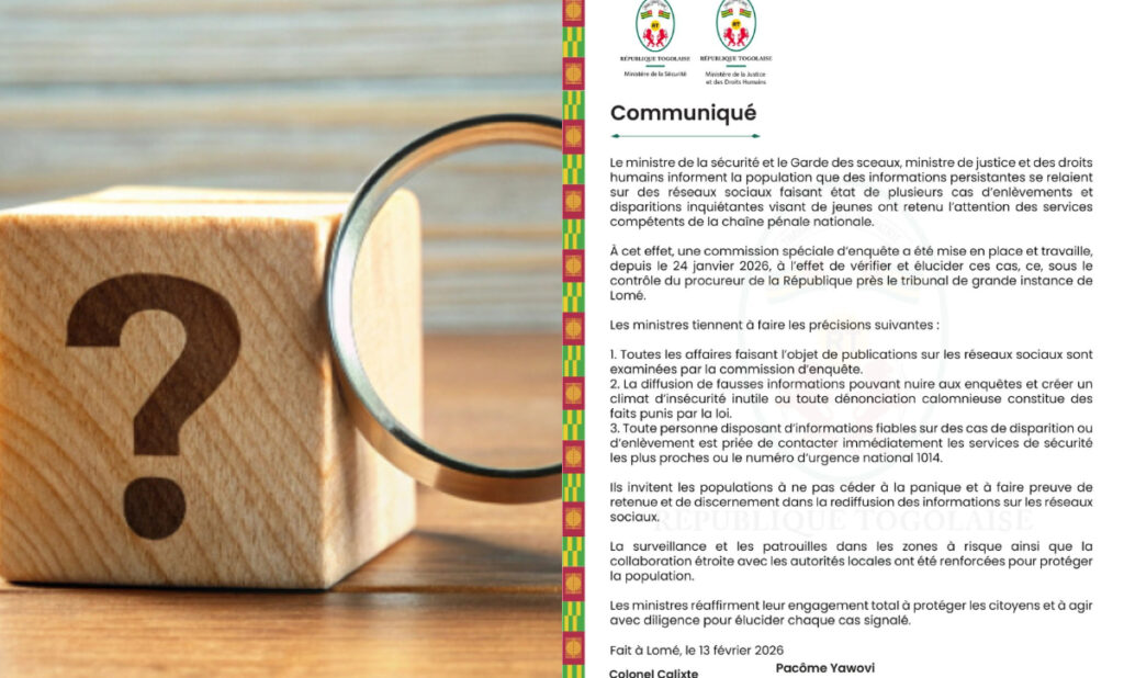 Enlèvements et disparitions : L’Etat met une commission spéciale d’enquête en place Enlèvements et disparitions : L'Etat met une commission spéciale d’enquête en place