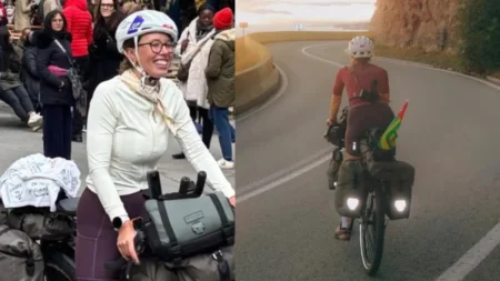 Victoire Becquart boucle un parcours de 9 000 km à vélo et arrive au Togo