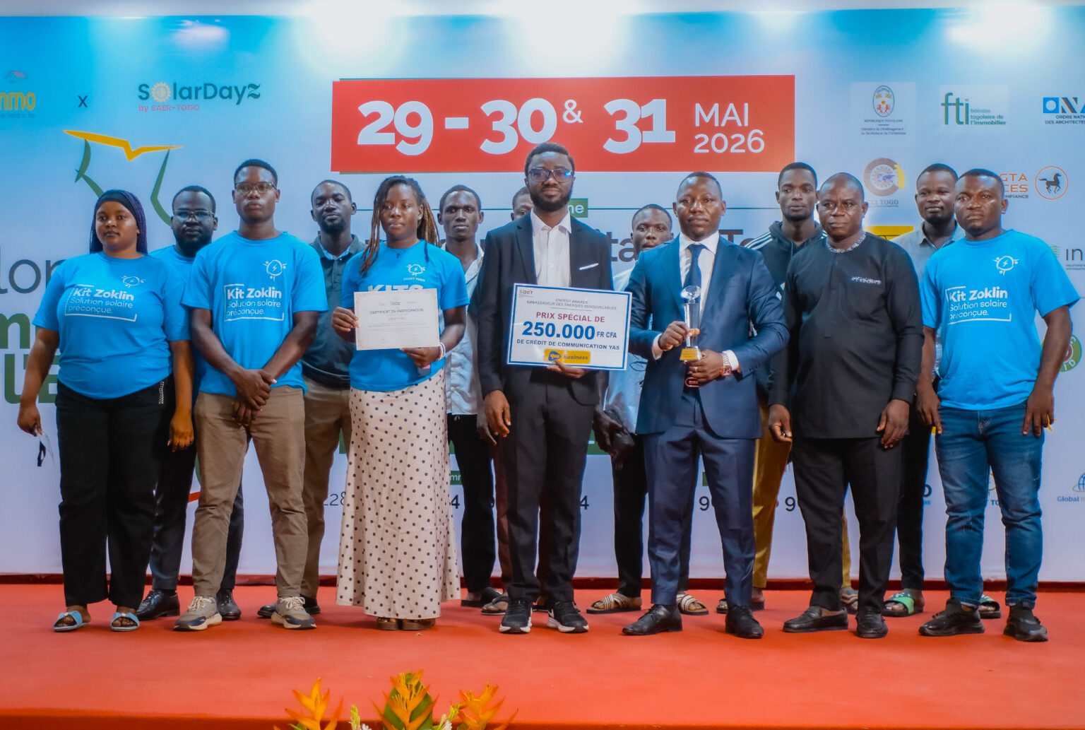 Energy Awards 2026 : EGENT TOGO sacrée Ambassadeur des Énergies Renouvelables